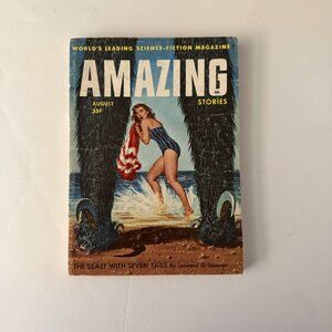 Amazing Stories August Science-Fiction Magazine 1959